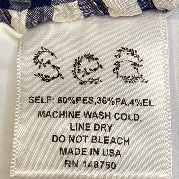 NWT Sea New York Navy and White Gingham One Piece - Sz S - Picture 6 of 7